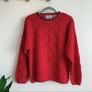 Northern Isle Vintage NWT red hand knit sweater